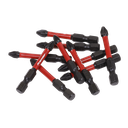 Sealey Premier Pozi Impact Power Tool Bits #2 x 50mm 10pc