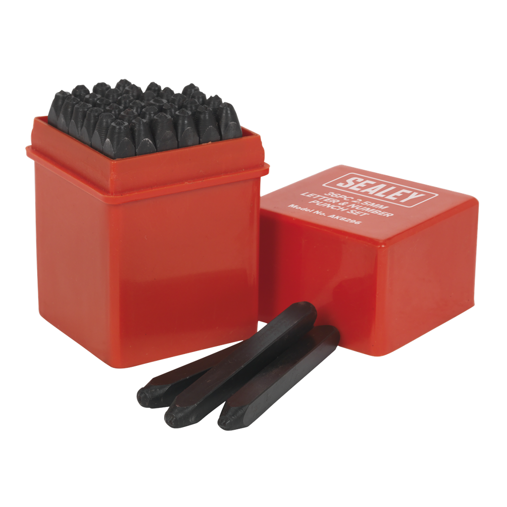 Sealey Letter & Number Punch Set 2.5mm 36pc