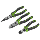 Sealey Premier High Leverage Pliers Set 3pc - Green