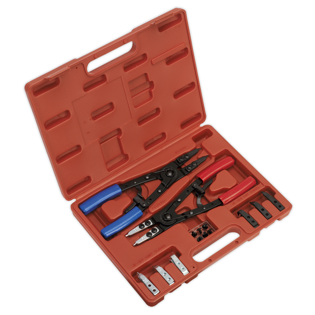 Sealey Premier Heavy-Duty Circlip Pliers Set Internal/External 265mm