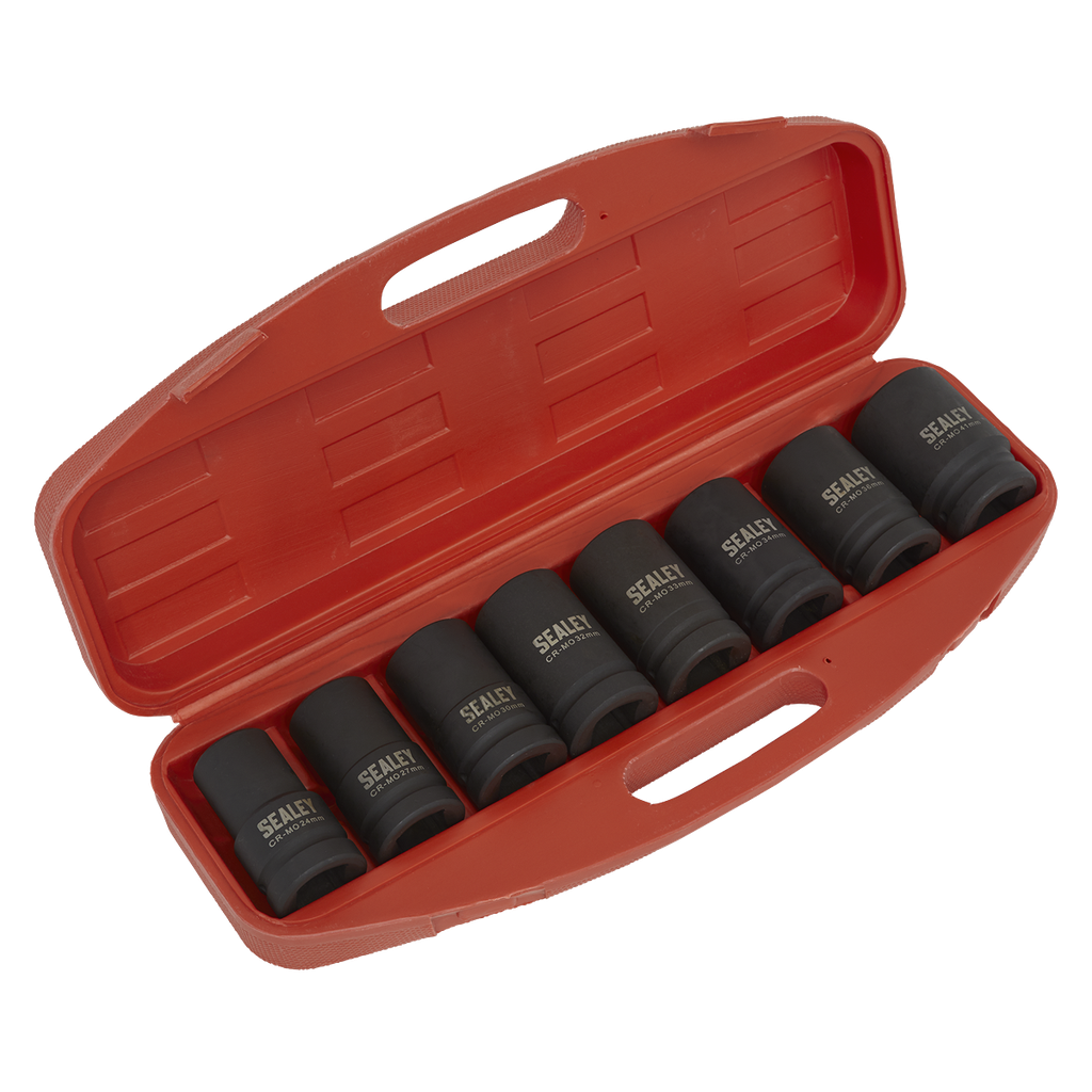 Sealey Premier Deep Impact Socket Set 1"Sq Drive 8pc