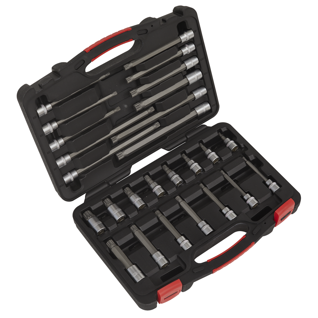 Sealey Premier Platinum Spline Socket Bit Set 3/8"Sq Drive 26pc