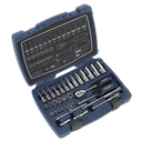 Sealey Premier Socket Set 1/4"Sq Drive 33pc