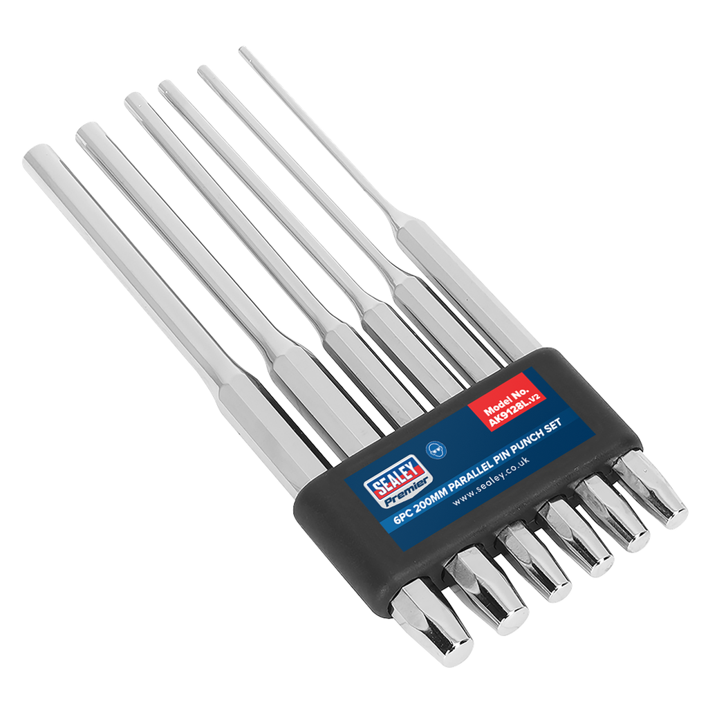 Sealey Premier Long Parallel Pin Punch Set 6pc