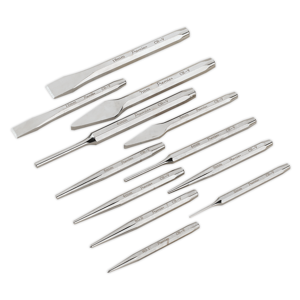 Sealey Premier Punch & Chisel Set 12pc