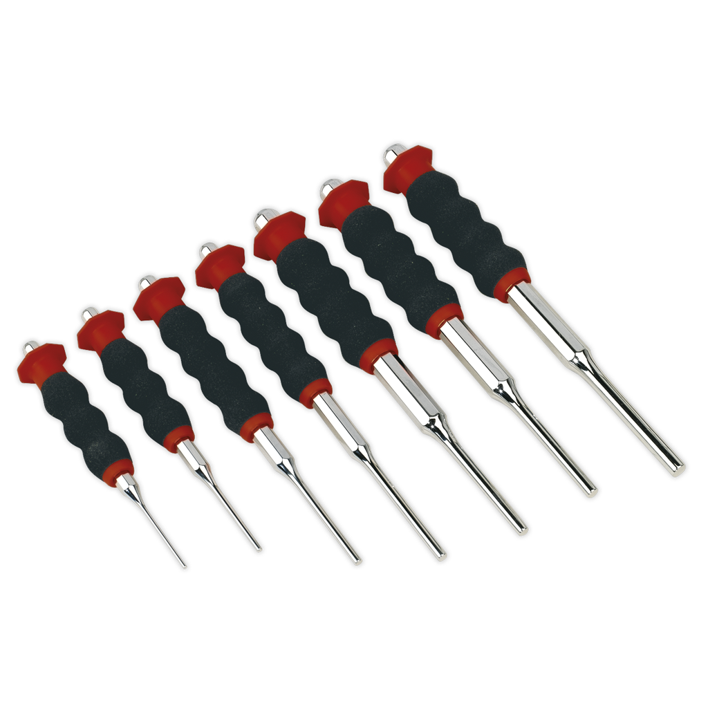 Premier Sheathed Parallel Pin Punch Set 7pc