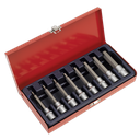 Sealey Premier Hex Socket Bit Set 1/2"Sq Drive 8pc