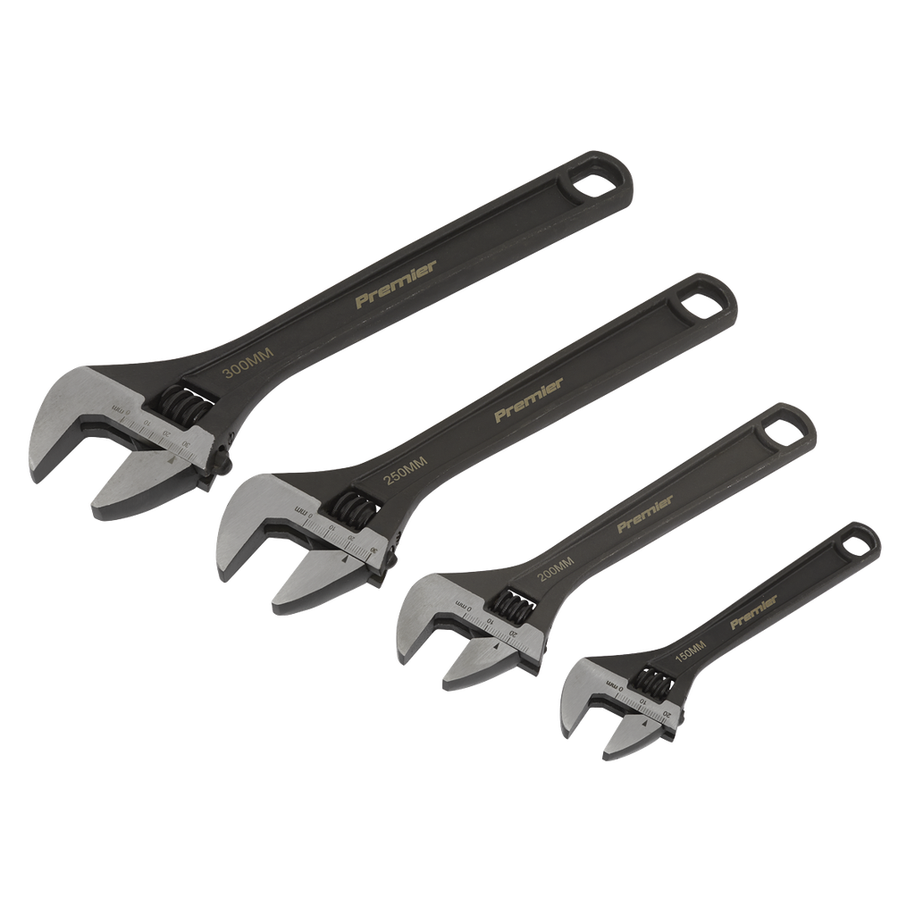 Sealey Premier Adjustable Wrench Set 4pc