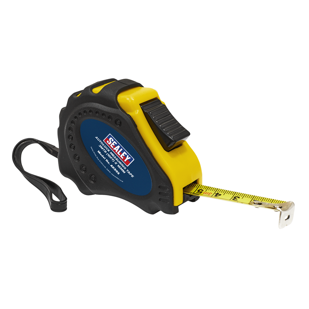 Metric/Imperial Auto Lock Tape Measure 3m(10ft) x 16mm