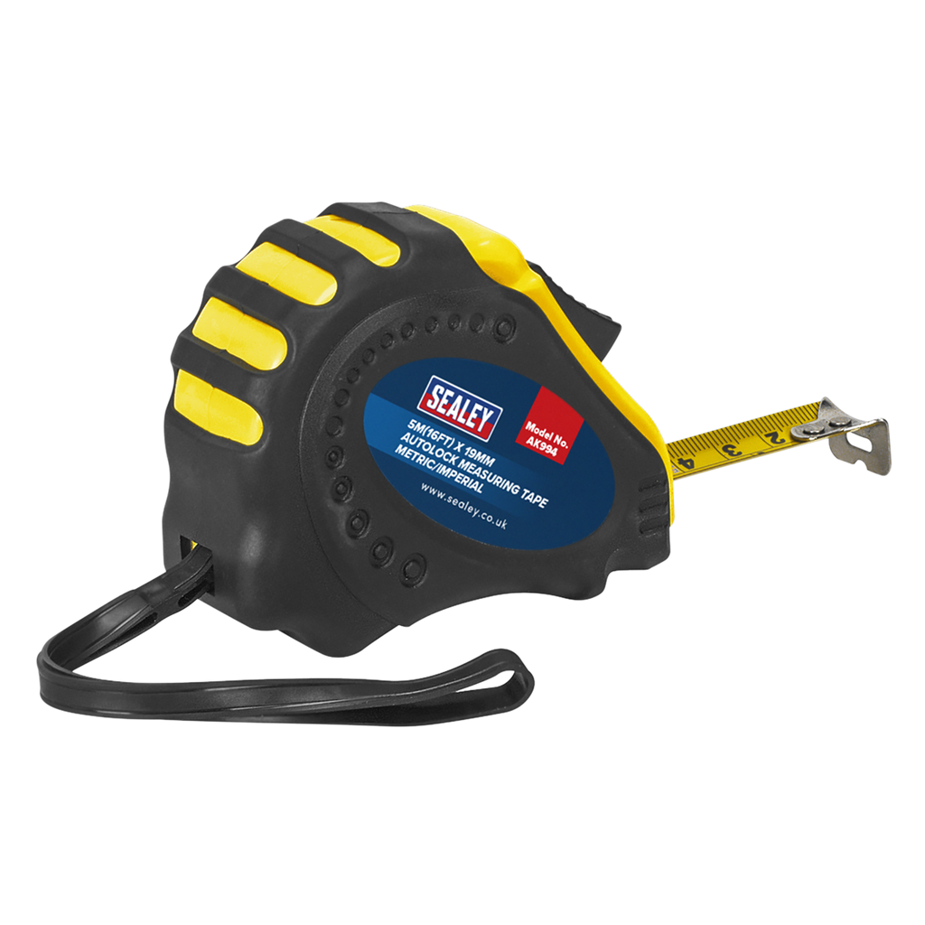 Sealey Metric/Imperial Auto Lock Tape Measure 5m(16ft) x 19mm