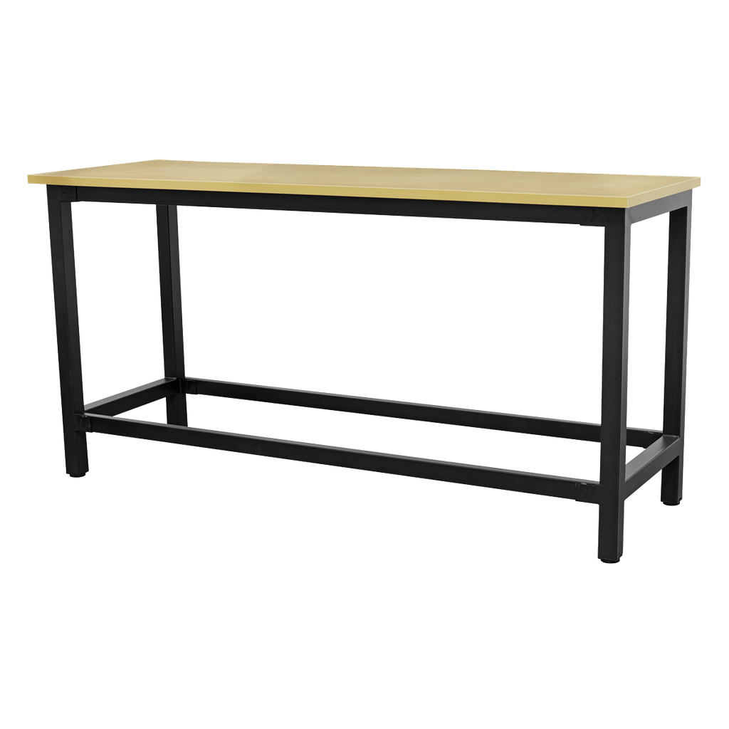 Heavy-Duty Steel Workbench with 25mm MDF Top 1.8m