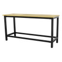 Heavy-Duty Steel Workbench with 25mm MDF Top 1.8m