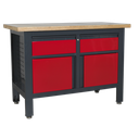 Workbench with 2 Drawers & 2 Cupboards