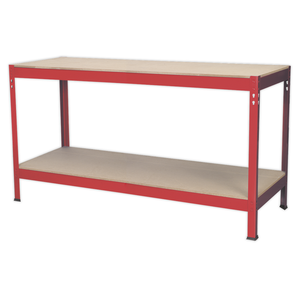 Steel Workbench with Wooden Top 1.53m