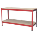 Steel Workbench with Wooden Top 1.53m