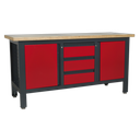 Sealey Workbench with 3 Drawers & 2 Cupboards