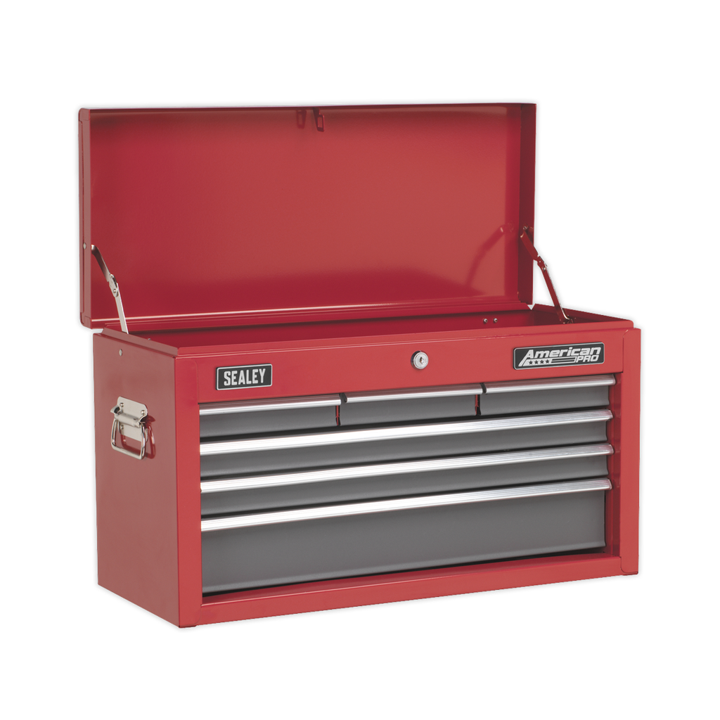 Sealey American PRO® Topchest 6 Drawer - Red/Grey