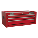 American PRO® Mid-Box Tool Chest 3 Drawer - Red