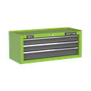 American PRO® Mid-Box Tool Chest 3 Drawer - Green/Grey