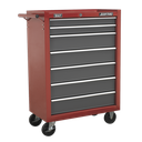 American PRO® Rollcab 7 Drawer - Red/Grey