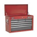 American PRO® Topchest 9 Drawer - Red/Grey
