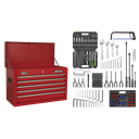American PRO® Topchest 5 Drawer with 272pc Tool Kit - Red