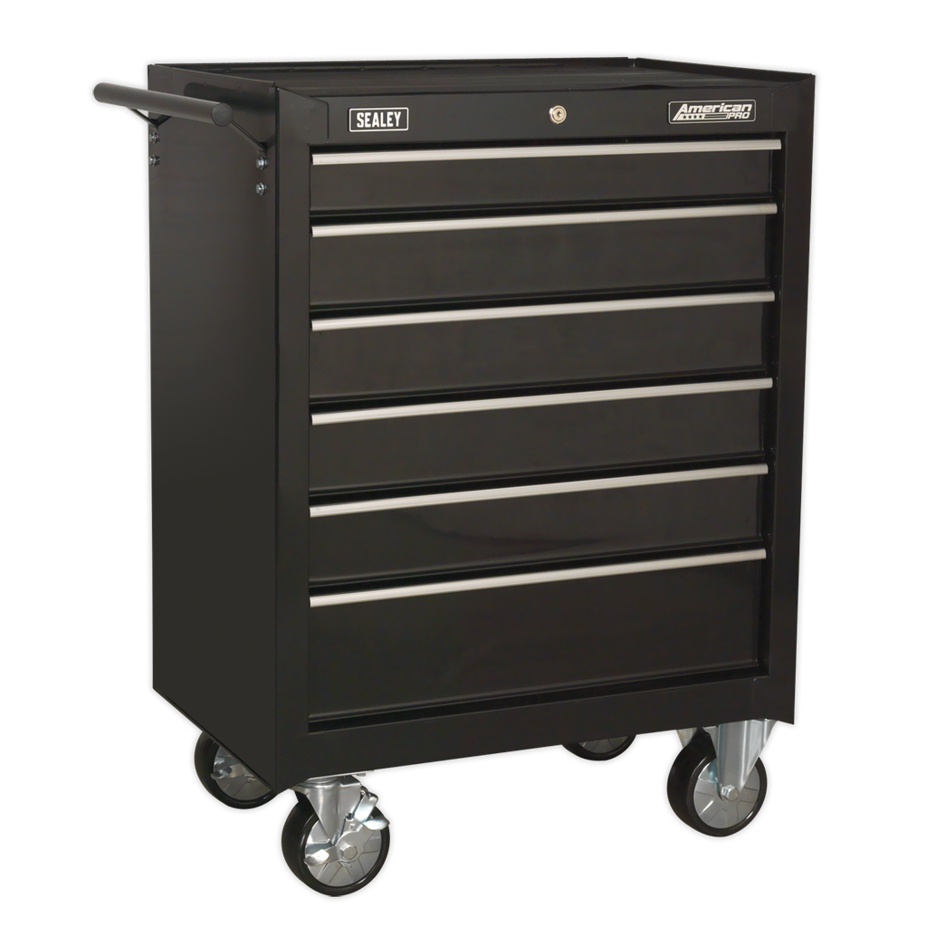 American PRO® Rollcab 6 Drawer - Black