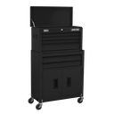 American PRO® Topchest & Rollcab Combination 6 Drawer - Black