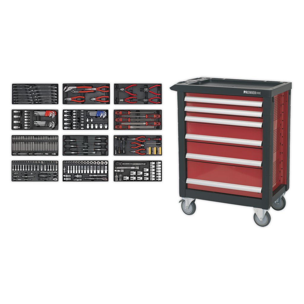 Premier™ Rollcab 6 Drawer with 298pc Tool Kit