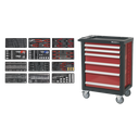 Sealey Premier™ Rollcab 6 Drawer with 298pc Tool Kit
