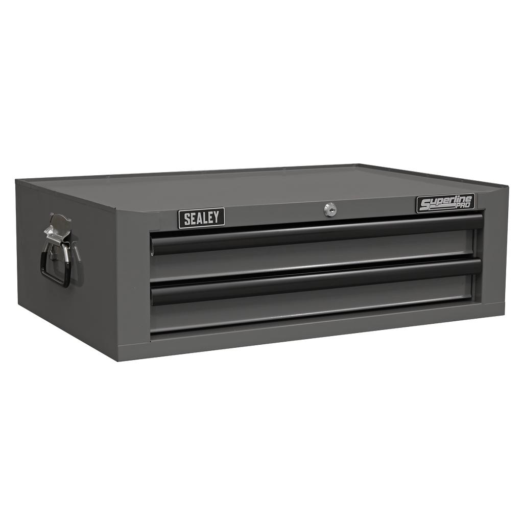 Superline PRO® Mid-Box Tool Chest 2 Drawer - Grey/Black