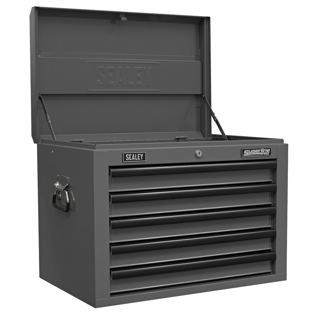 Superline PRO® Topchest 5 Drawer - Grey/Black