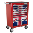 Sealey Superline PRO® Rollcab 7 Drawer & Union Jack Graphics Pack