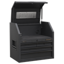 Sealey Superline PRO® Black Edition Topchest with 4 Soft Close Drawers & Power Strip 660mm