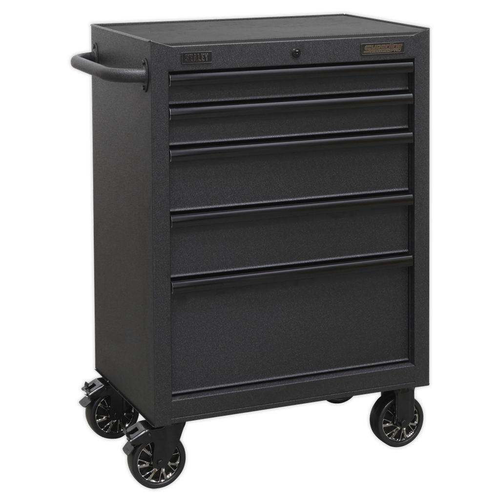 Superline PRO® Black Edition Rollcab with 5 Soft Close Drawers 680mm