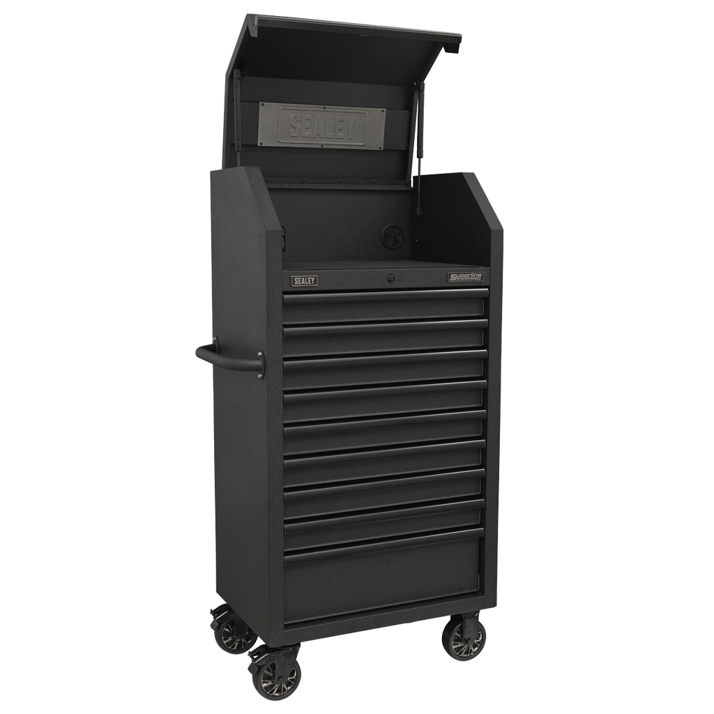 Sealey Superline PRO® Black Edition Tower Cabinet with 9 Soft Close Drawers & Power Strip 690mm