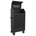 Superline PRO® Black Edition Tower Cabinet with 9 Soft Close Drawers & Power Bar 690mm