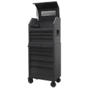 Sealey Superline PRO® Black Edition Tool Chest Combination with 9 Soft Close Drawers & Power Strip