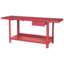 Steel Workbench with Drawer 2m
