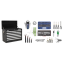 Superline PRO® Topchest 10 Drawer with 140pc Tool Kit - Black