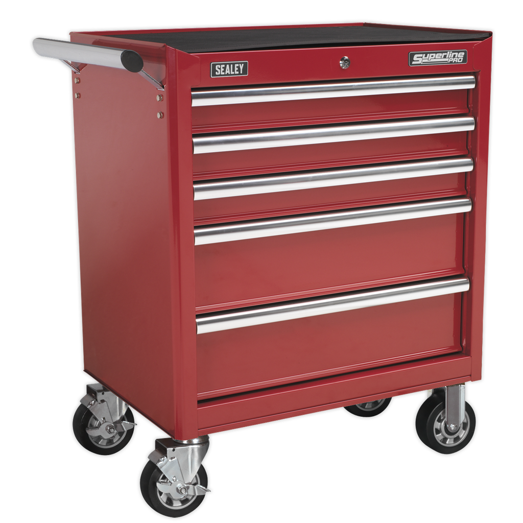 Superline PRO® Rollcab 5 Drawer - Red