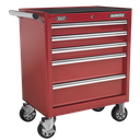Superline PRO® Rollcab 5 Drawer - Red