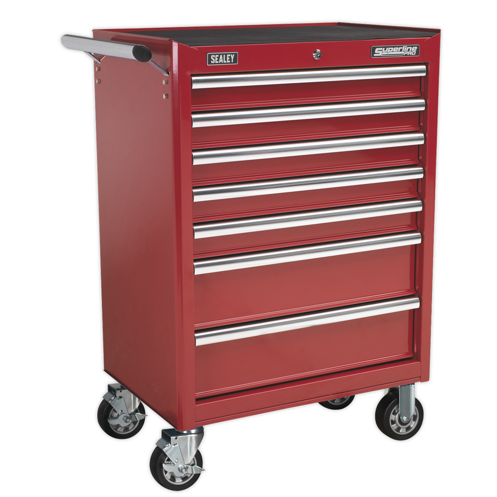 Superline PRO® Rollcab 7 Drawer - Red