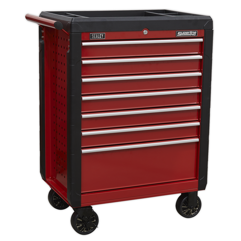 Superline PRO® Rollcab 7 Drawer - Red