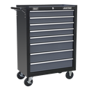 American PRO® Rollcab 8 Drawer - Black/Grey