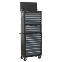 American PRO® Tool Chest Combination 16 Drawer - Black/Grey