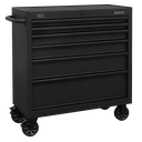Superline PRO® Black Edition Rollcab with 6 Soft Close Drawers 915mm