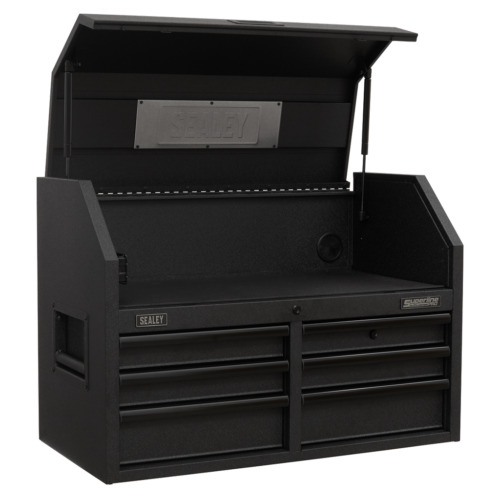 Superline PRO® Black Edition Topchest with 6 Soft Close Drawers & Power Bar 910mm