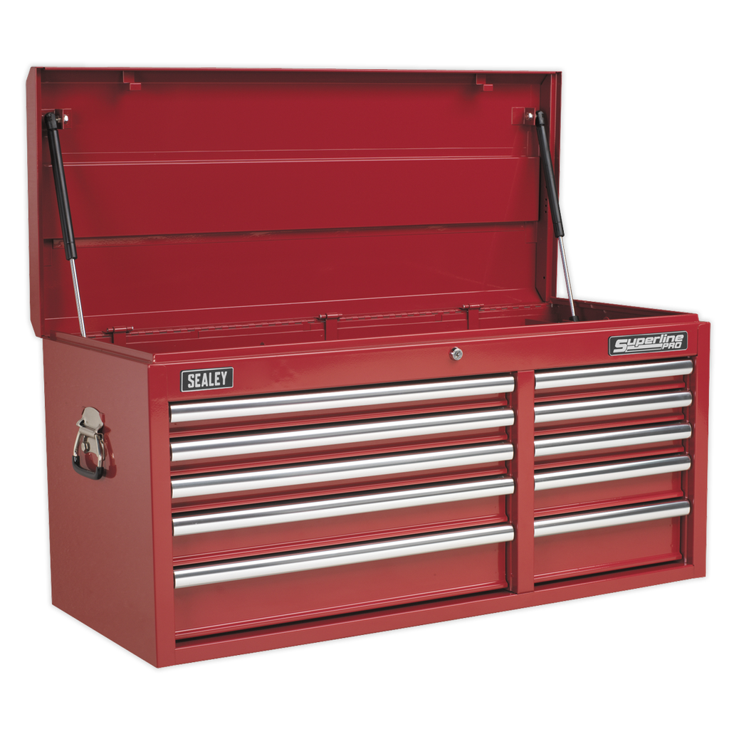 Superline PRO® Heavy-Duty Topchest 10 Drawer - Red