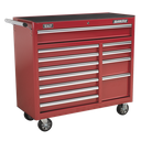 Superline PRO® Heavy-Duty Rollcab 12 Drawer - Red